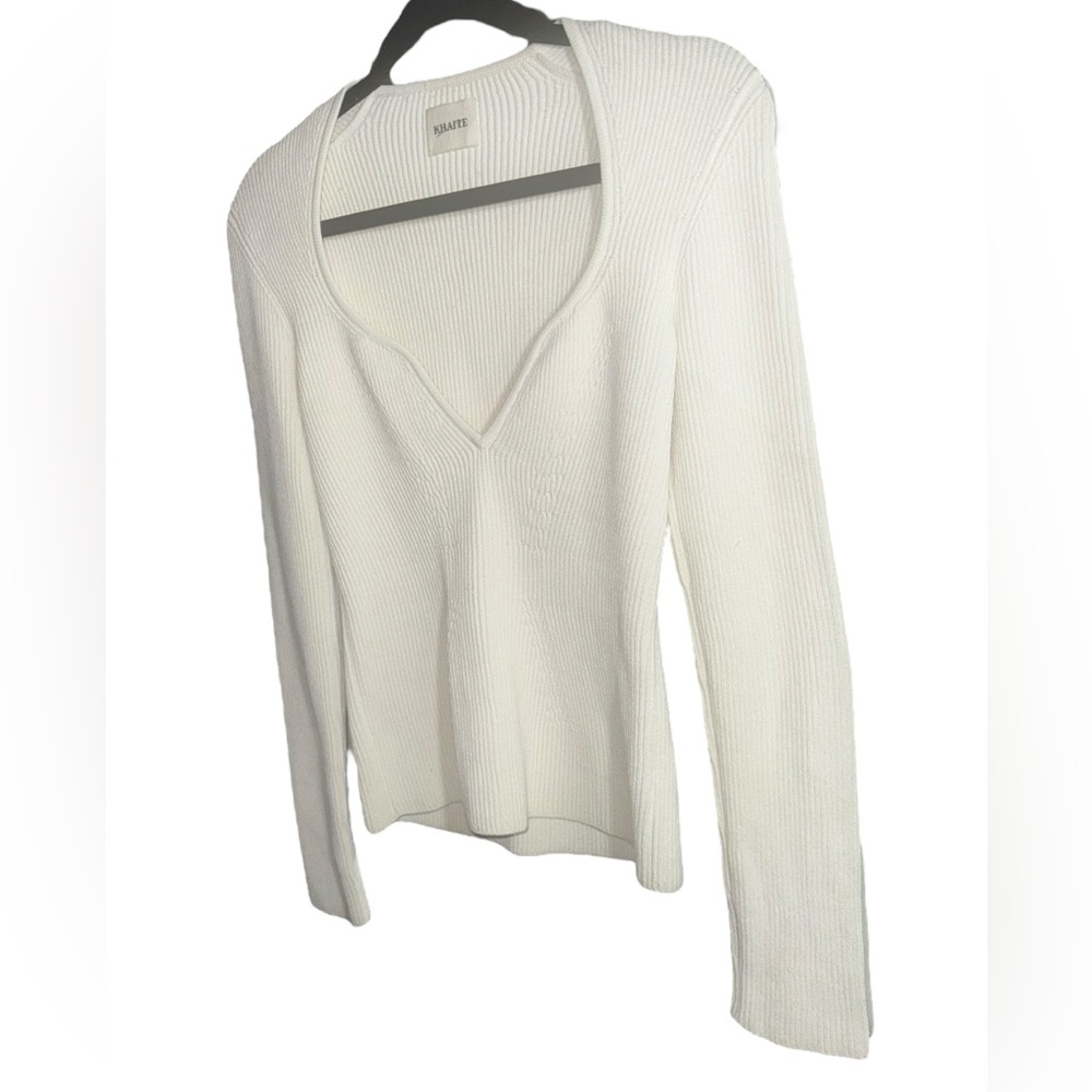 Khaite “The Kirah Rib Sweater” - Ivory | Women’s Size Medium - Picture 11 of 14